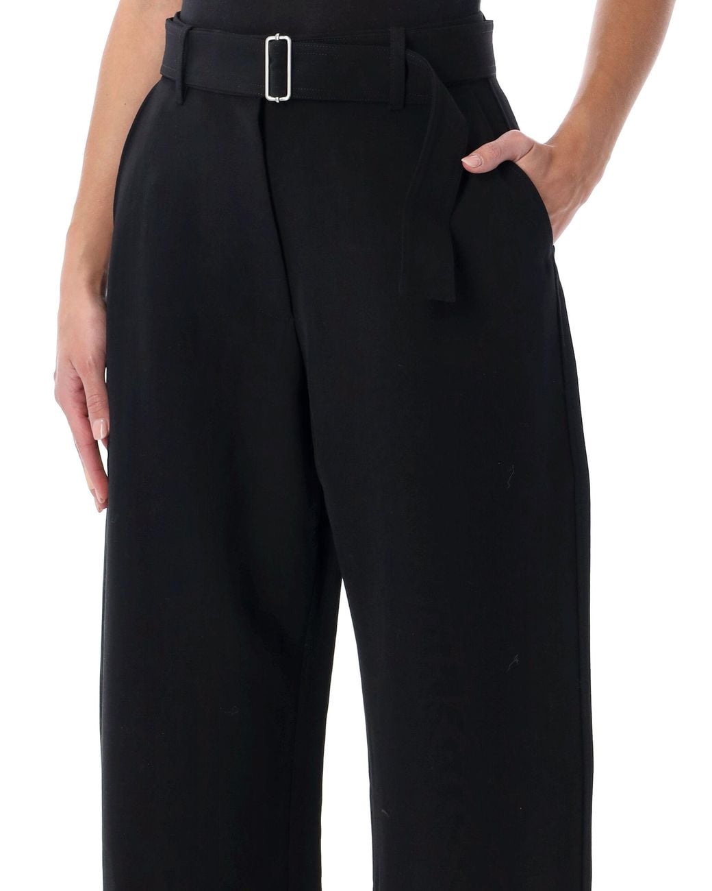 Studio Nicholson Black Chatto Belted Wide-Leg Pants