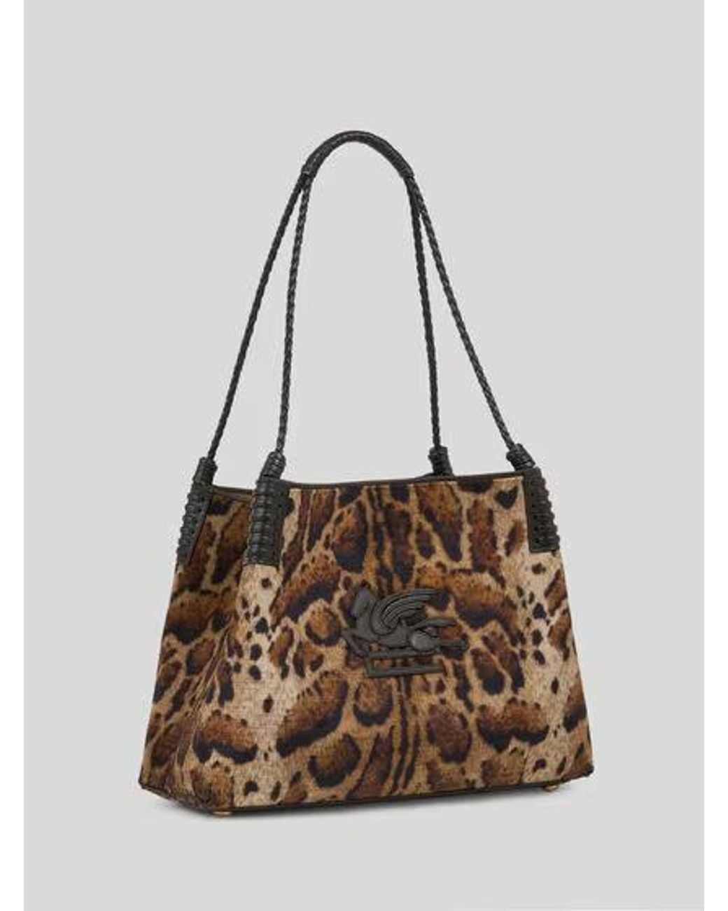 Etro Brown Libra Printed Tote Bag