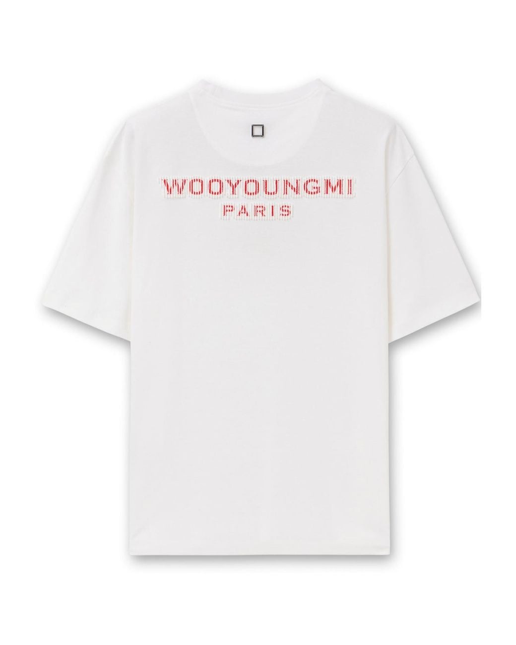 Wooyoungmi White Logo Print T-Shirt for men