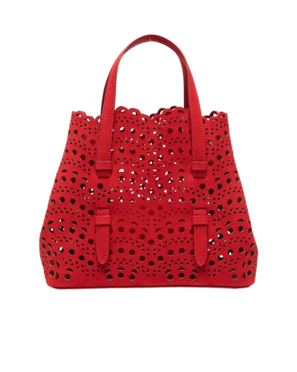 Alaïa Red Alaïa Mina 20 Cut-Out Top Handle Bag