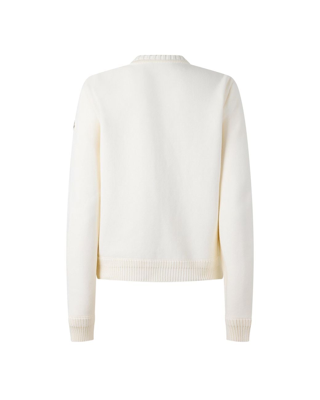 Moncler White Hybrid Short Bomber Jacket