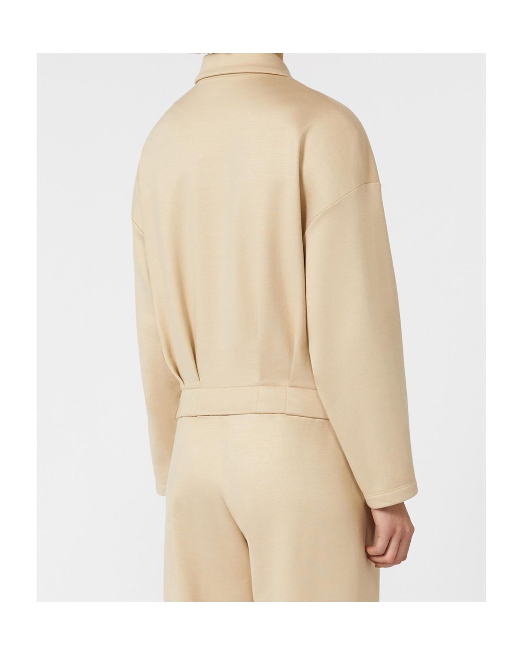 Max Mara Natural Collared Zip-Up Jacket