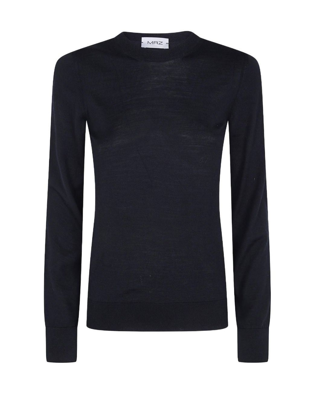 Mrz Blue Long Sleeves Round Neck Tee