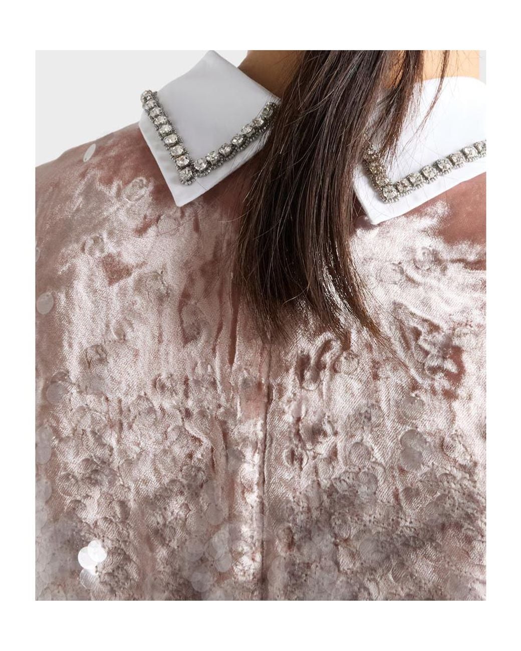 Prada Pink Sequined Velvet Mini-Dress