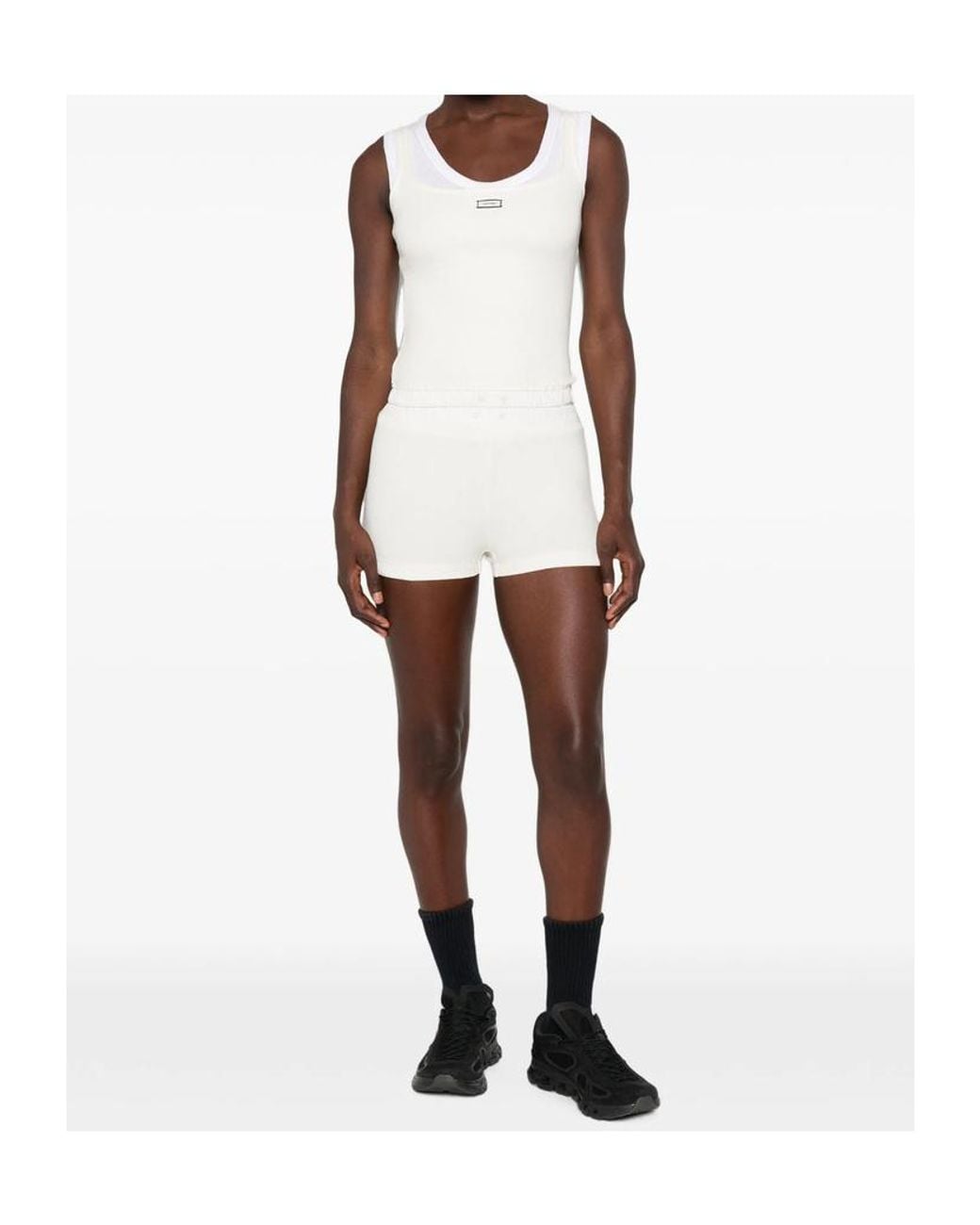 Entire studios White Logo-Patch Top