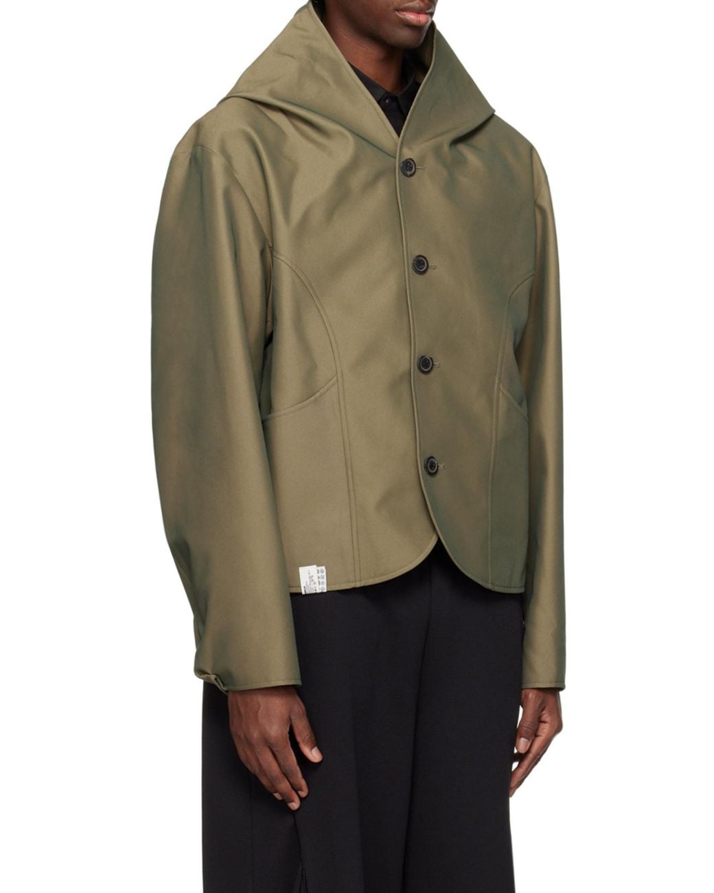 Adererror Green Buttoned Long-Sleeve Casual Jacket for men