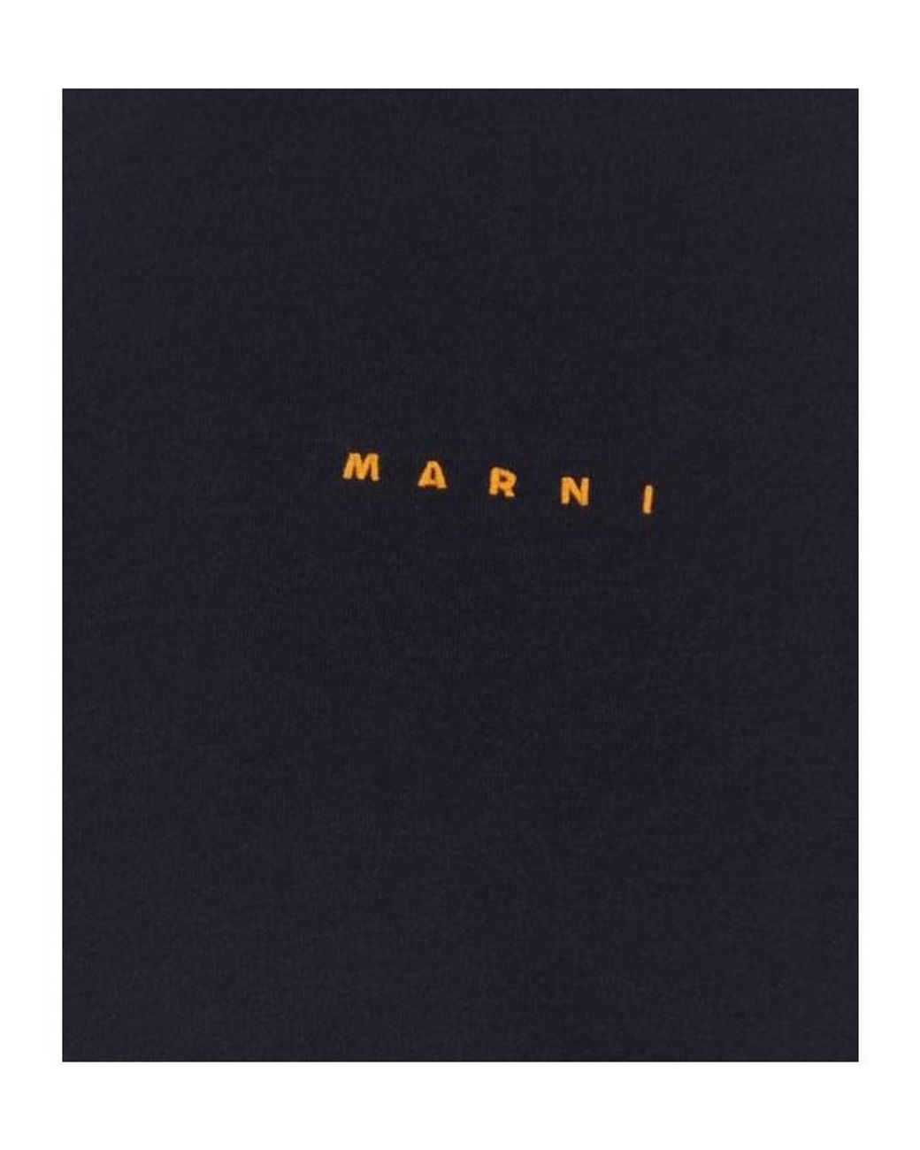 Marni Black Logo Printed Crewneck T-Shirt for men