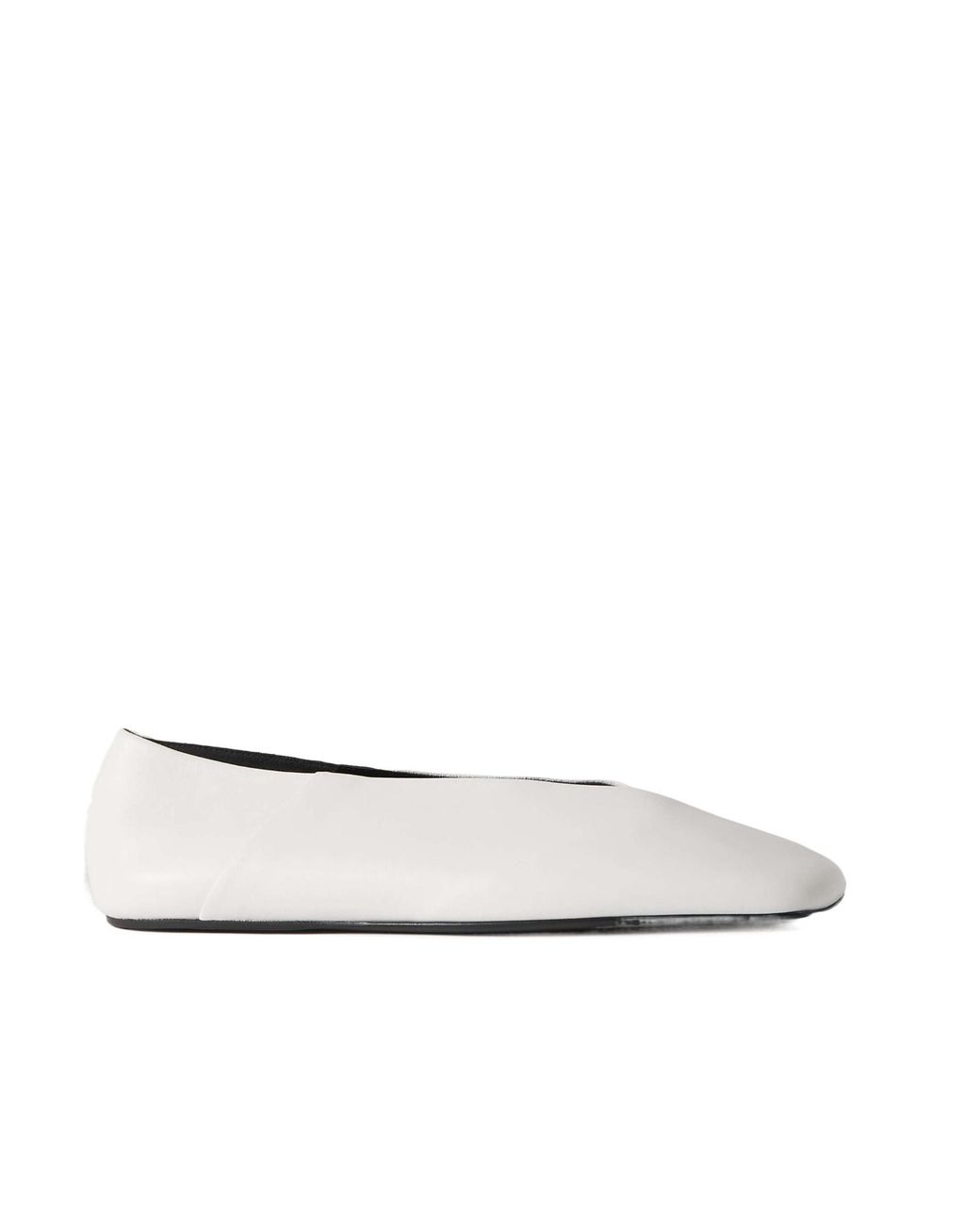 Jil Sander White Flat Ballet Shoes