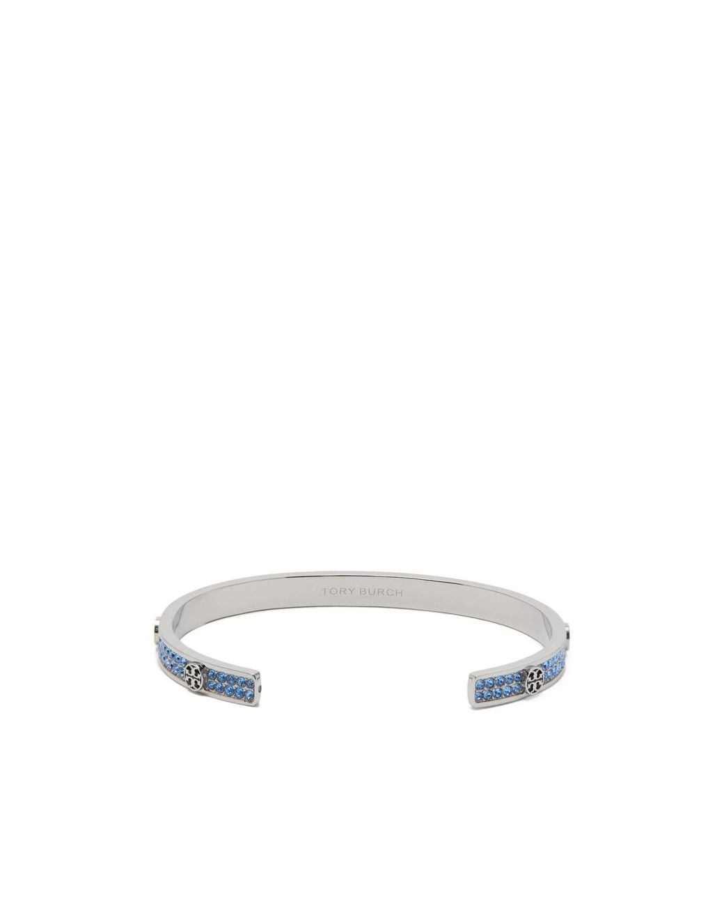 Tory Burch White Icon Pavé Cuff Bracelet