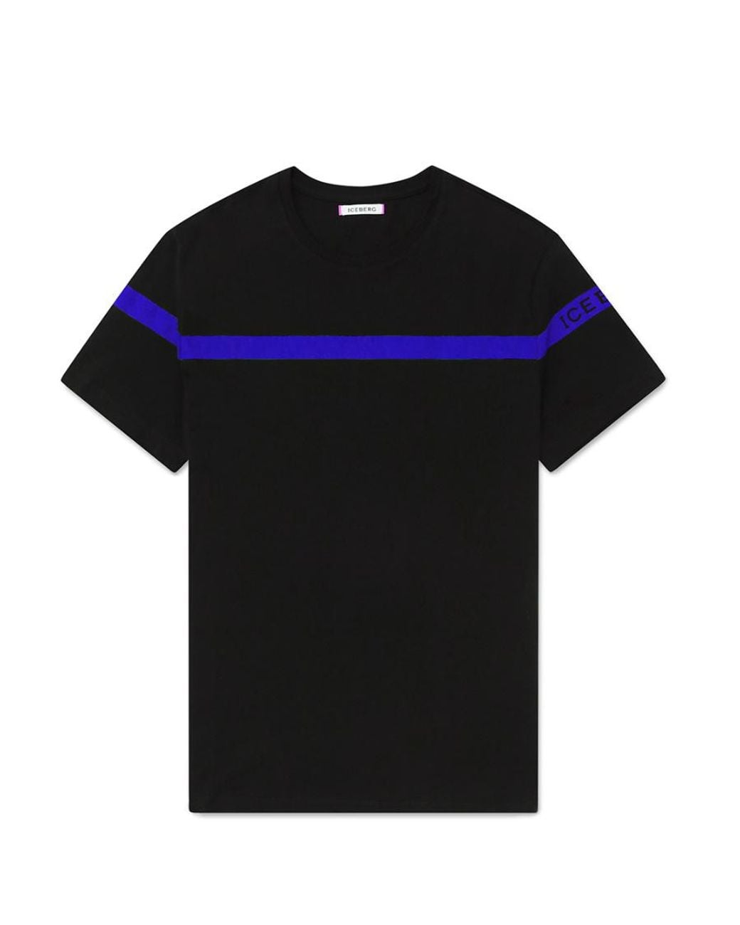 Iceberg Black Logo Printed T-Shirt for men