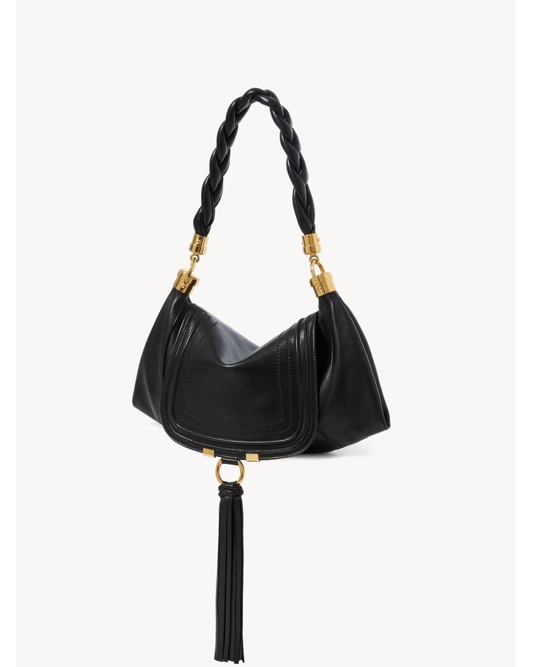 Chloé Black Chloé Marcie Foulard Tassel Shoulder Bag