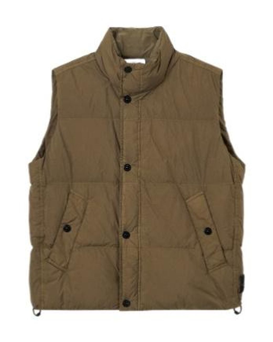 Stone Island Green Padded Gilet for men