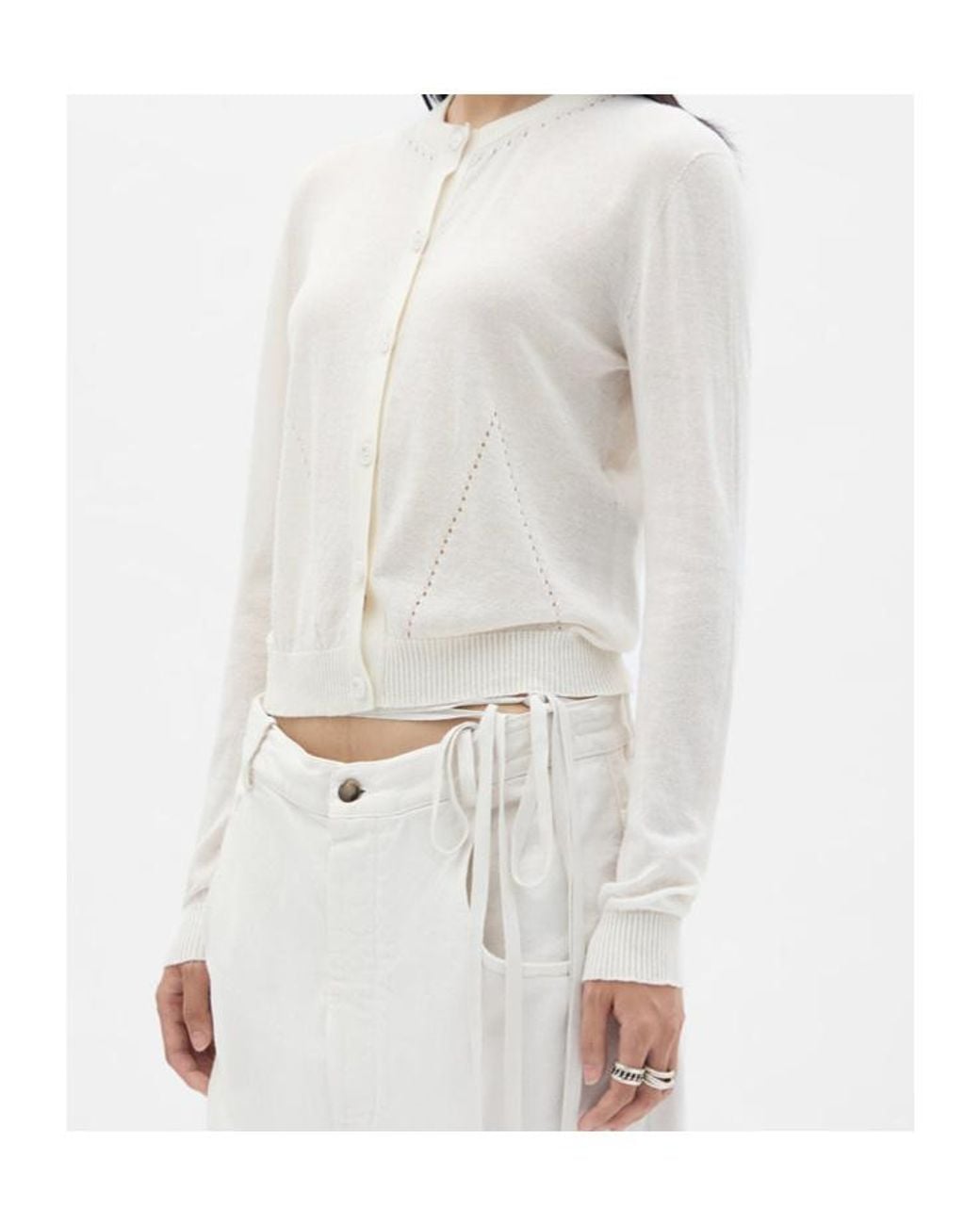 Ann Demeulemeester White Bjel Button-Up Cardigan