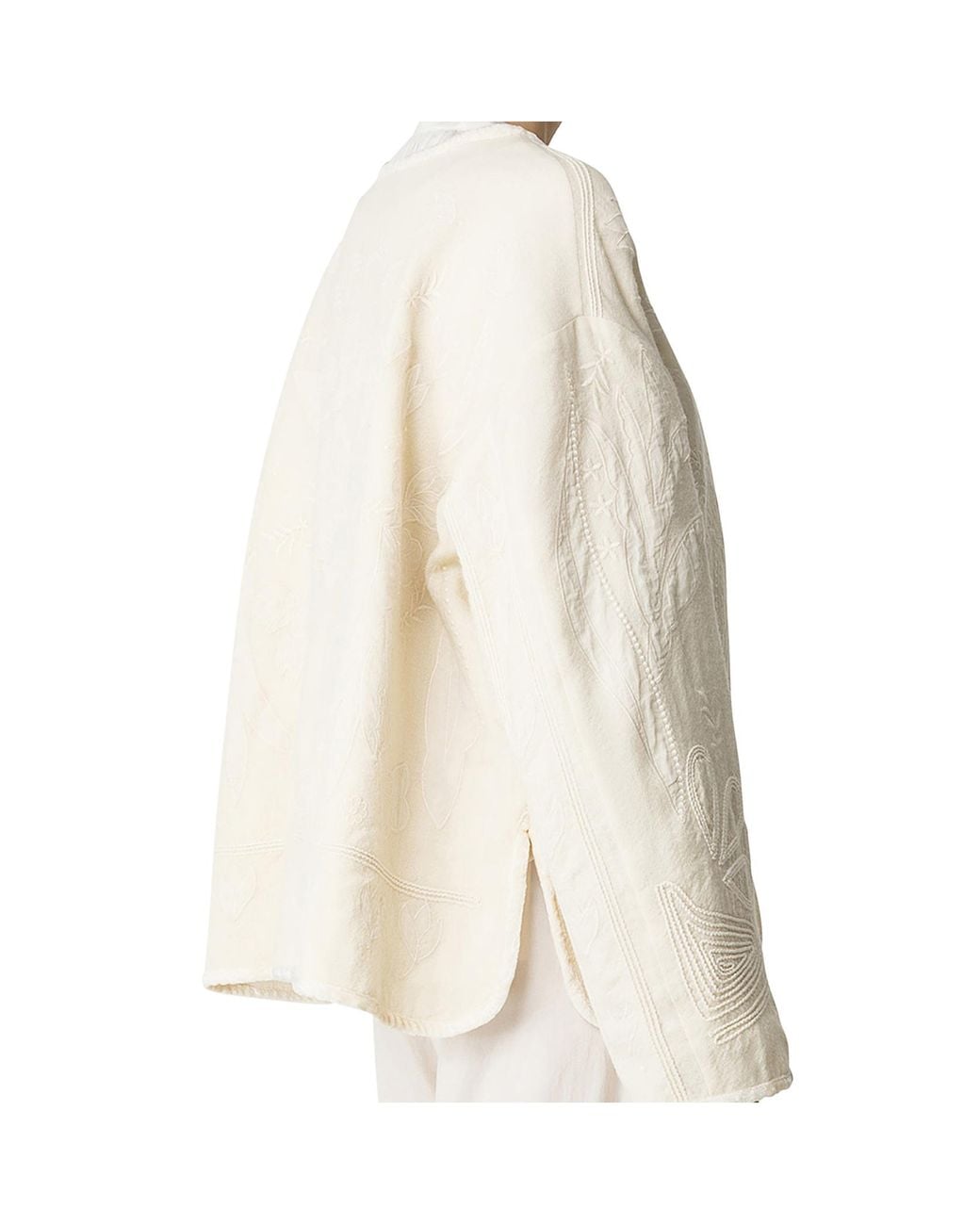 Forte_forte White Iris Embroidered Jacket