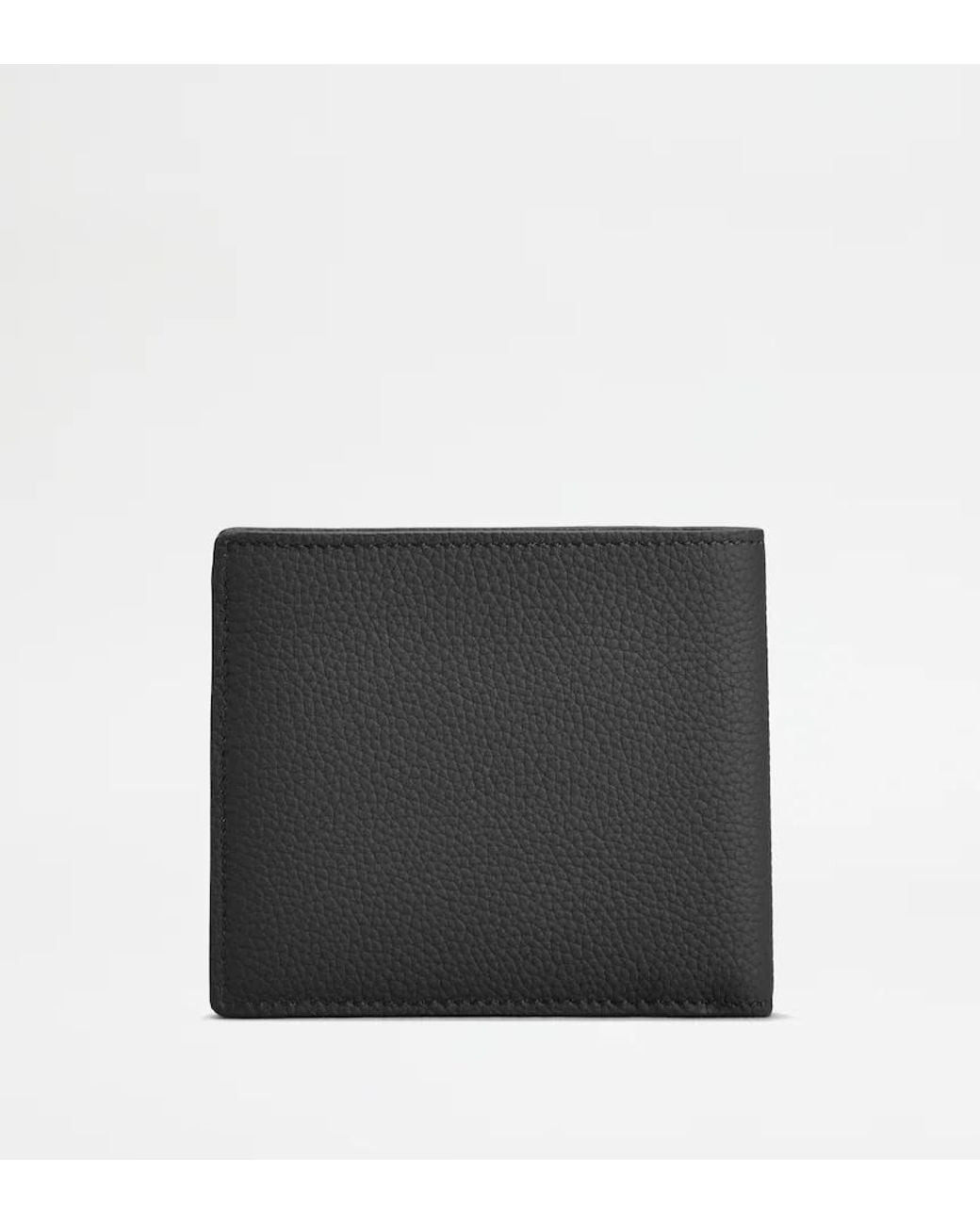Tod's Black Logo Plate Bifold Wallet for men