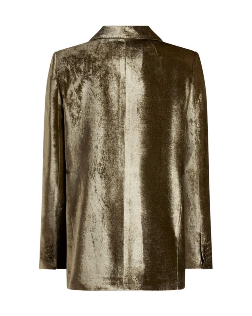 Etro Green Single-Breasted Velvet Blazer