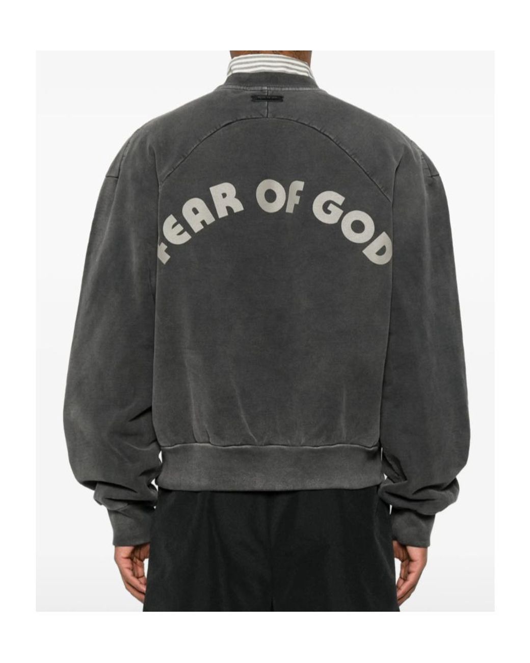 Fear Of God Gray Baseball Logo Sweatshirt for men