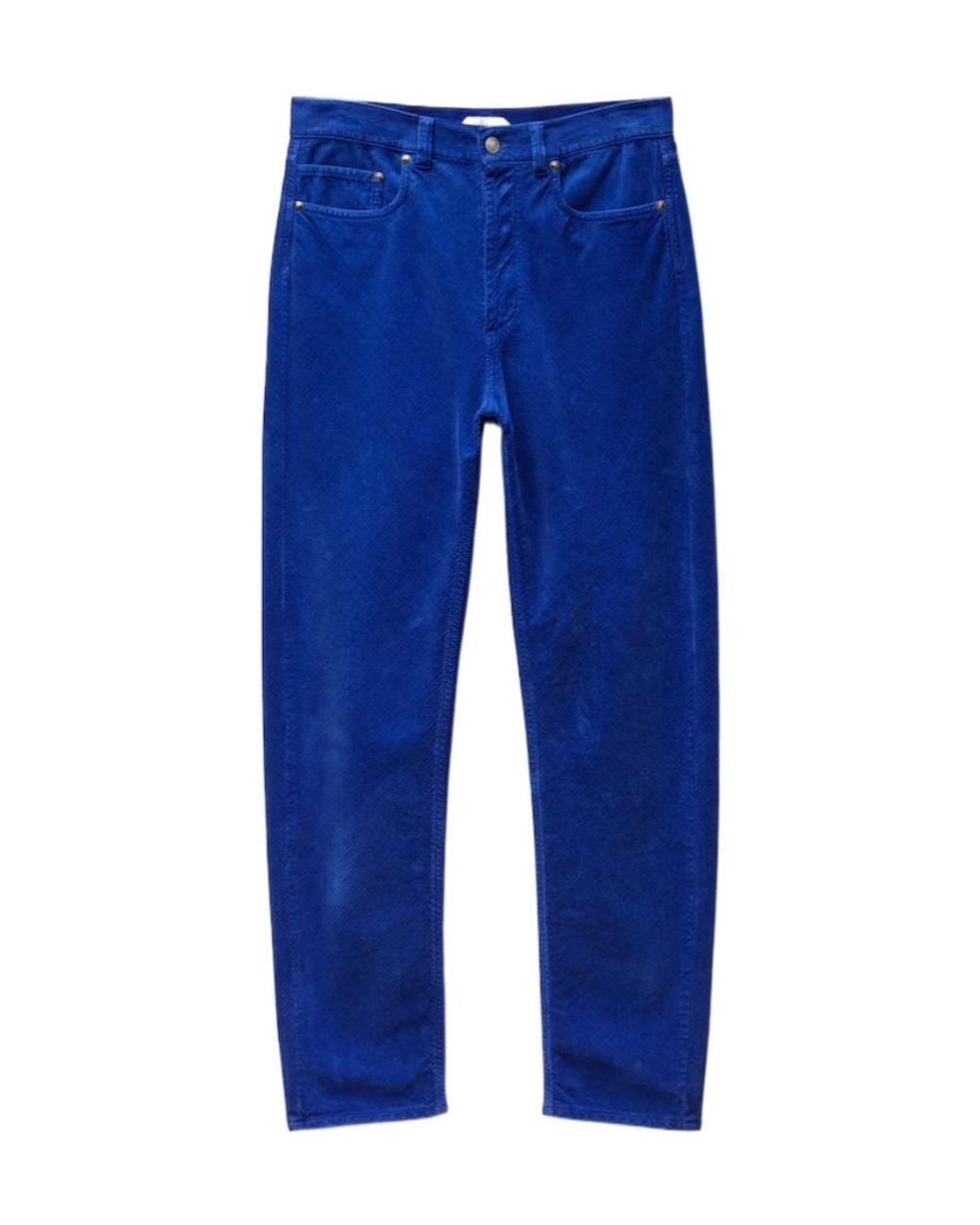 Versace Blue Straight-Leg Corduroy Pants for men