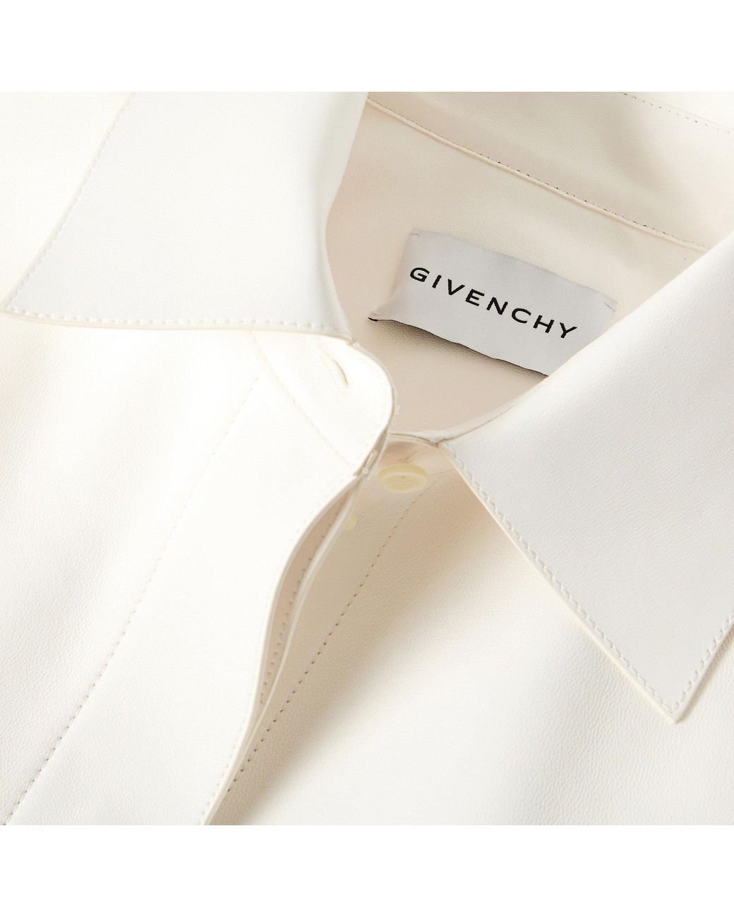 Givenchy White Minimalist Solid-Color Shirt