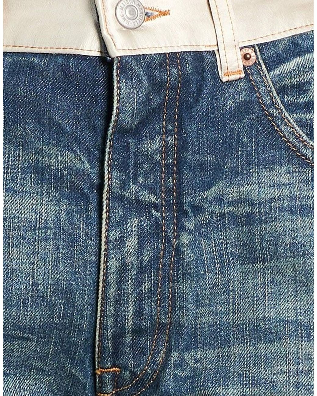 MM6 by Maison Margiela Blue Medium Denim Flare Pants