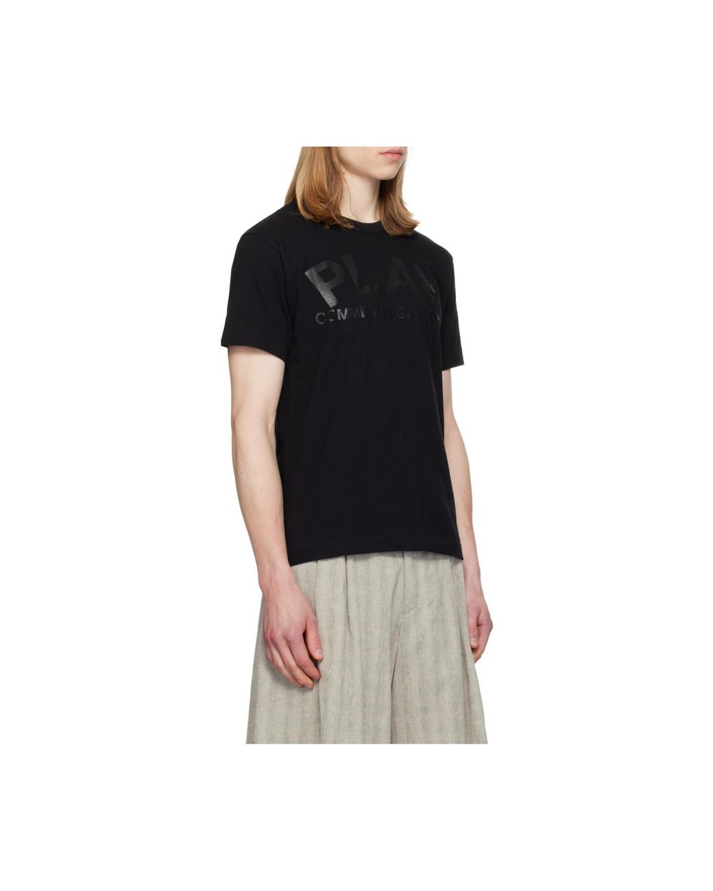 COMME DES GARÇONS PLAY Black Logo Printed T-Shirt for men