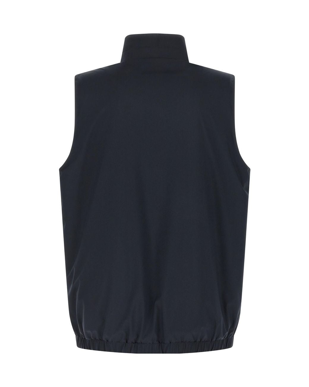 Kiton Blue Double Face Zipped Vest for men