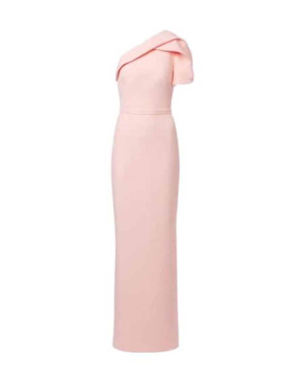 Safiyaa Pink One-Shoulder Crepe Dress