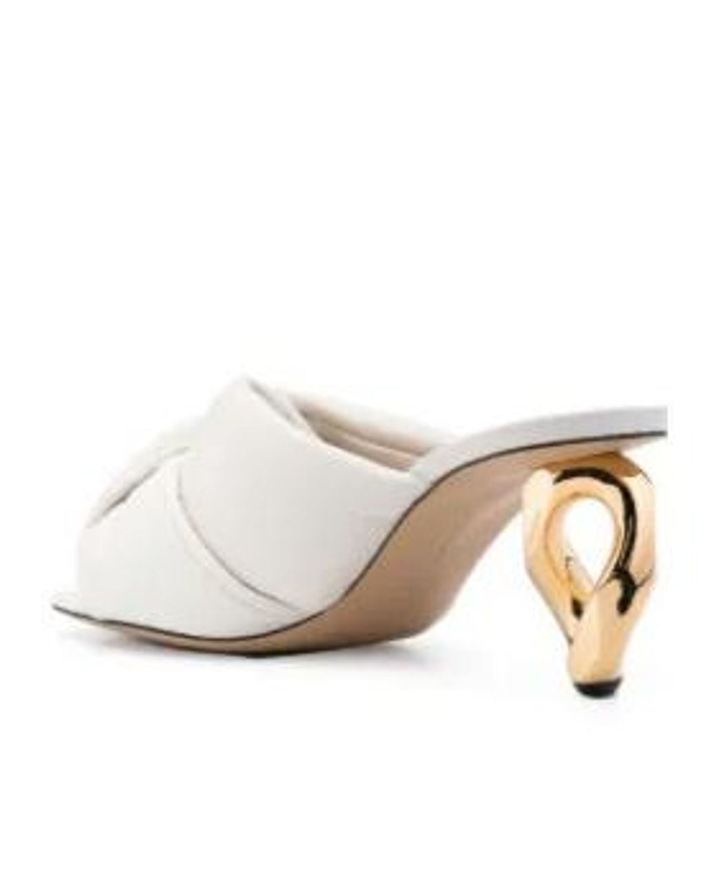 J.W. Anderson White Leather Heeled Mules