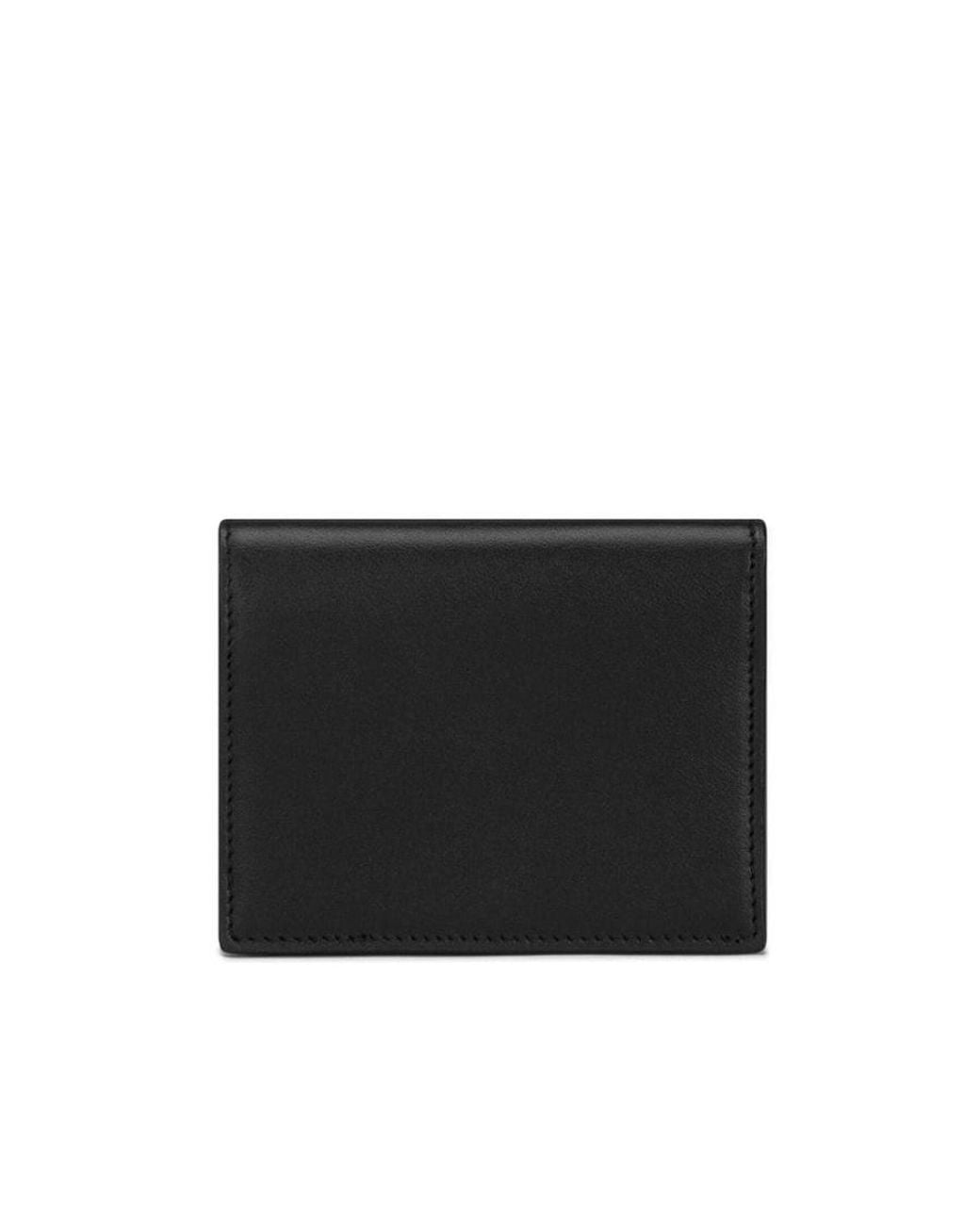 Dolce & Gabbana Black Logo Embossed Snapped Wallet for men