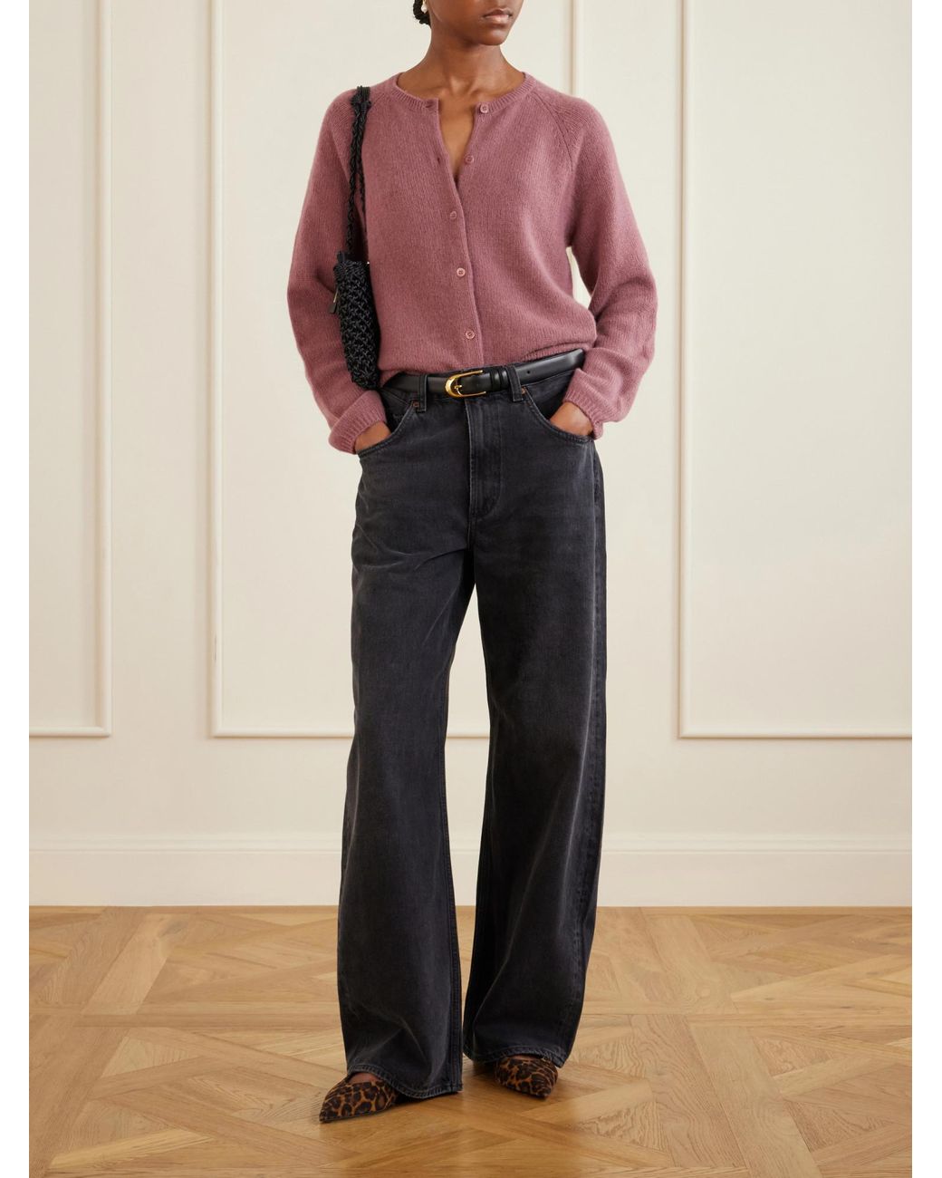 Doen Pink Cashmere Cardigan