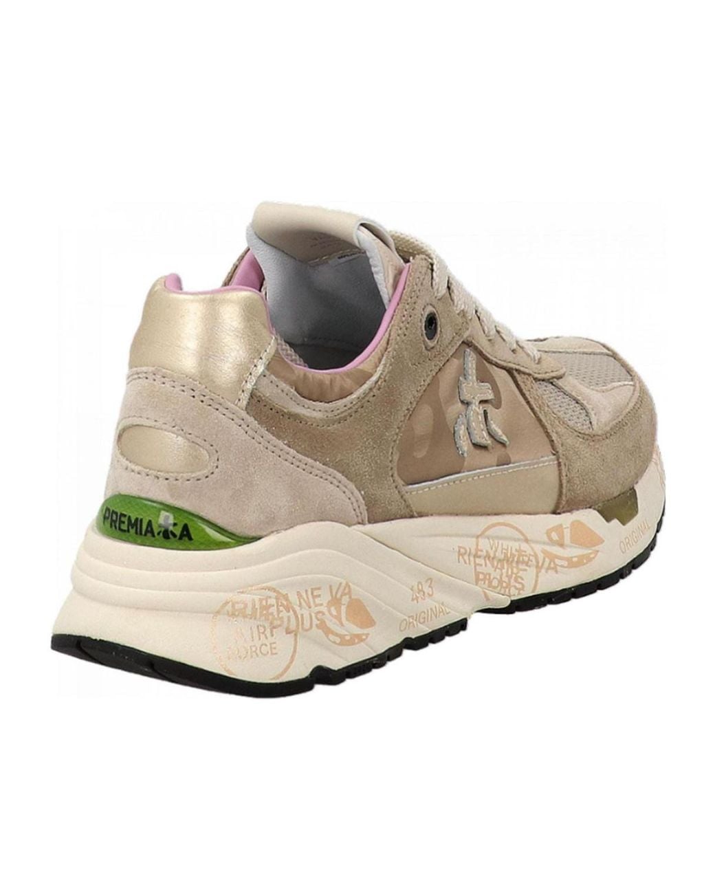 Premiata Gray Lace-Up Low-Cut Casual Shoes
