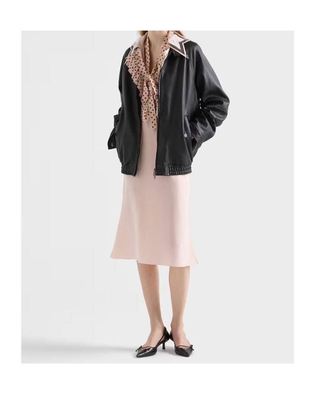 Prada Black Nappa Leather Blouson Jacket