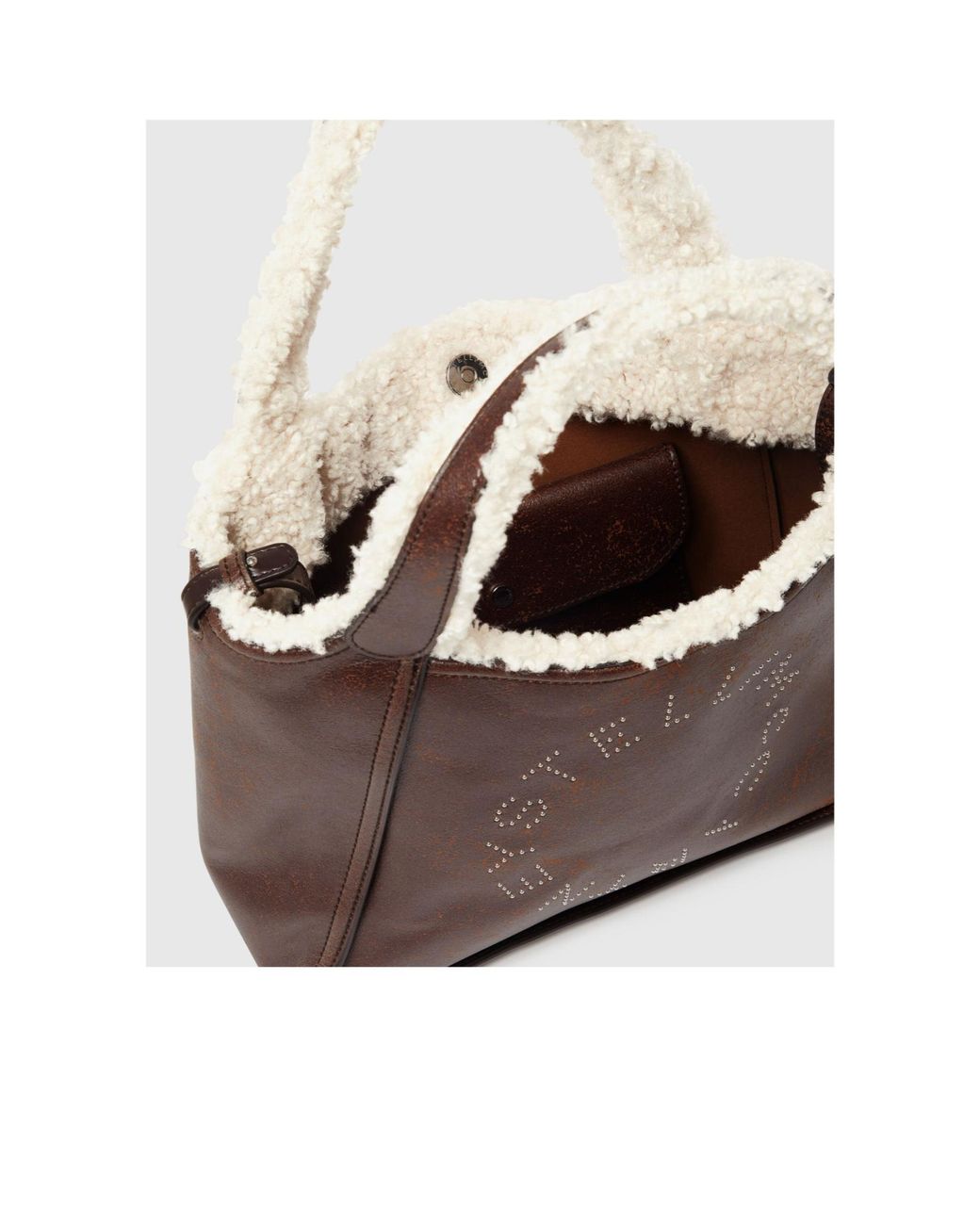 Stella McCartney Brown Logo Crossbody Tote Bag