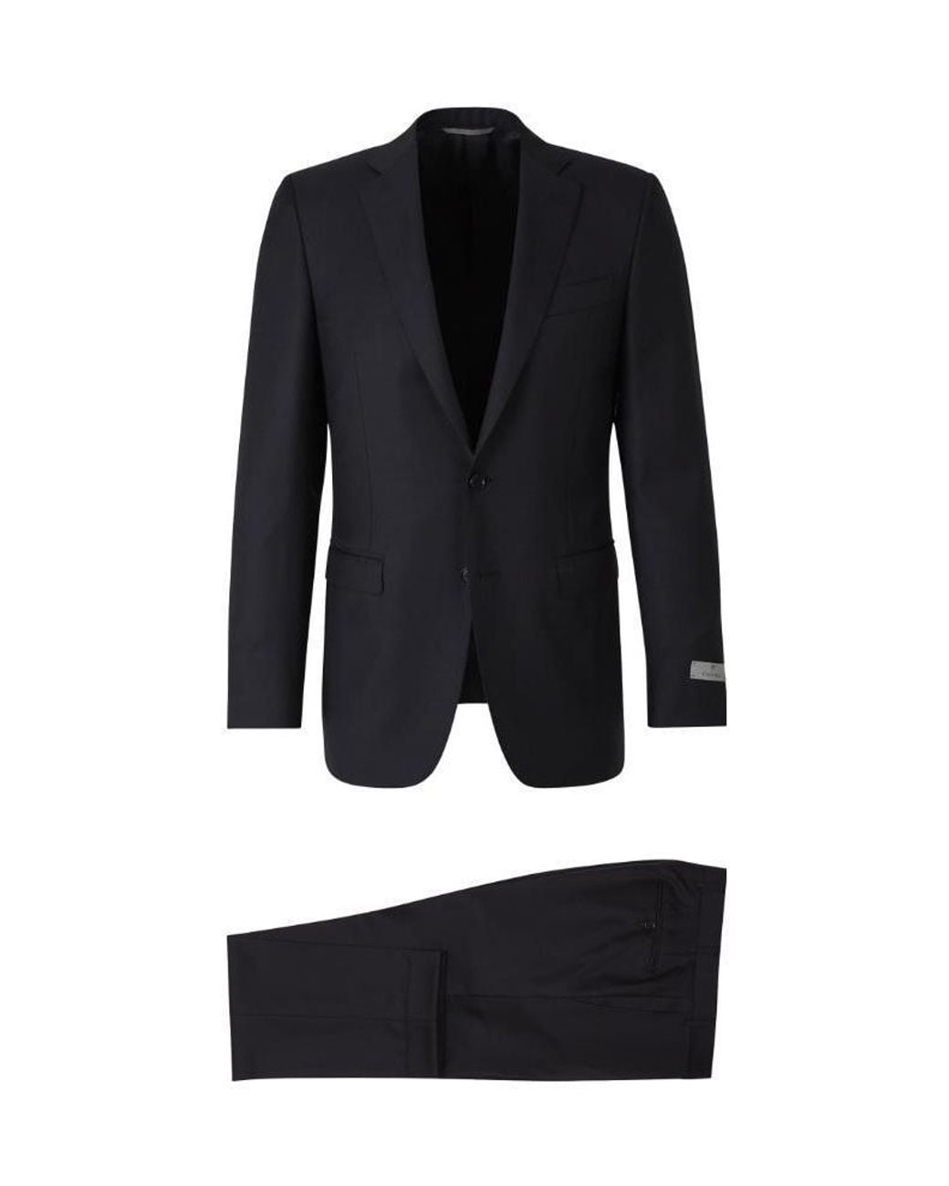 Canali Black Two Piece Tailored Suit for men