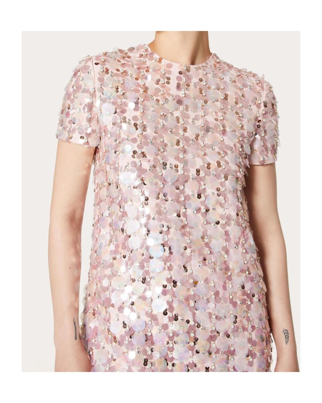 Valentino Pink Short Sleeve Dress