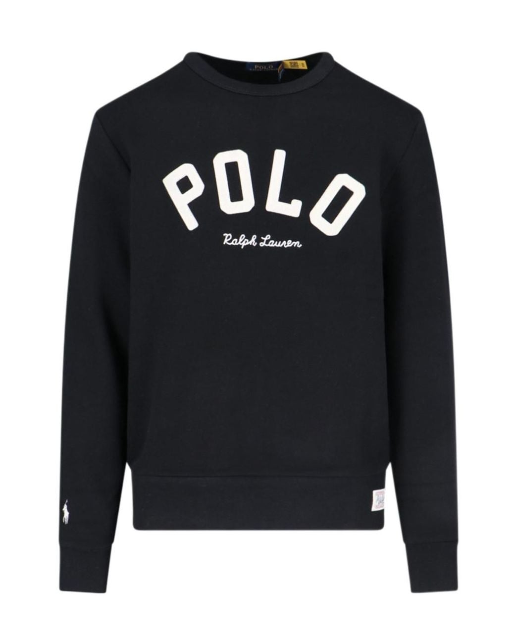 Polo Ralph Lauren Black The Rl Fleece Logo Sweatshirt for men