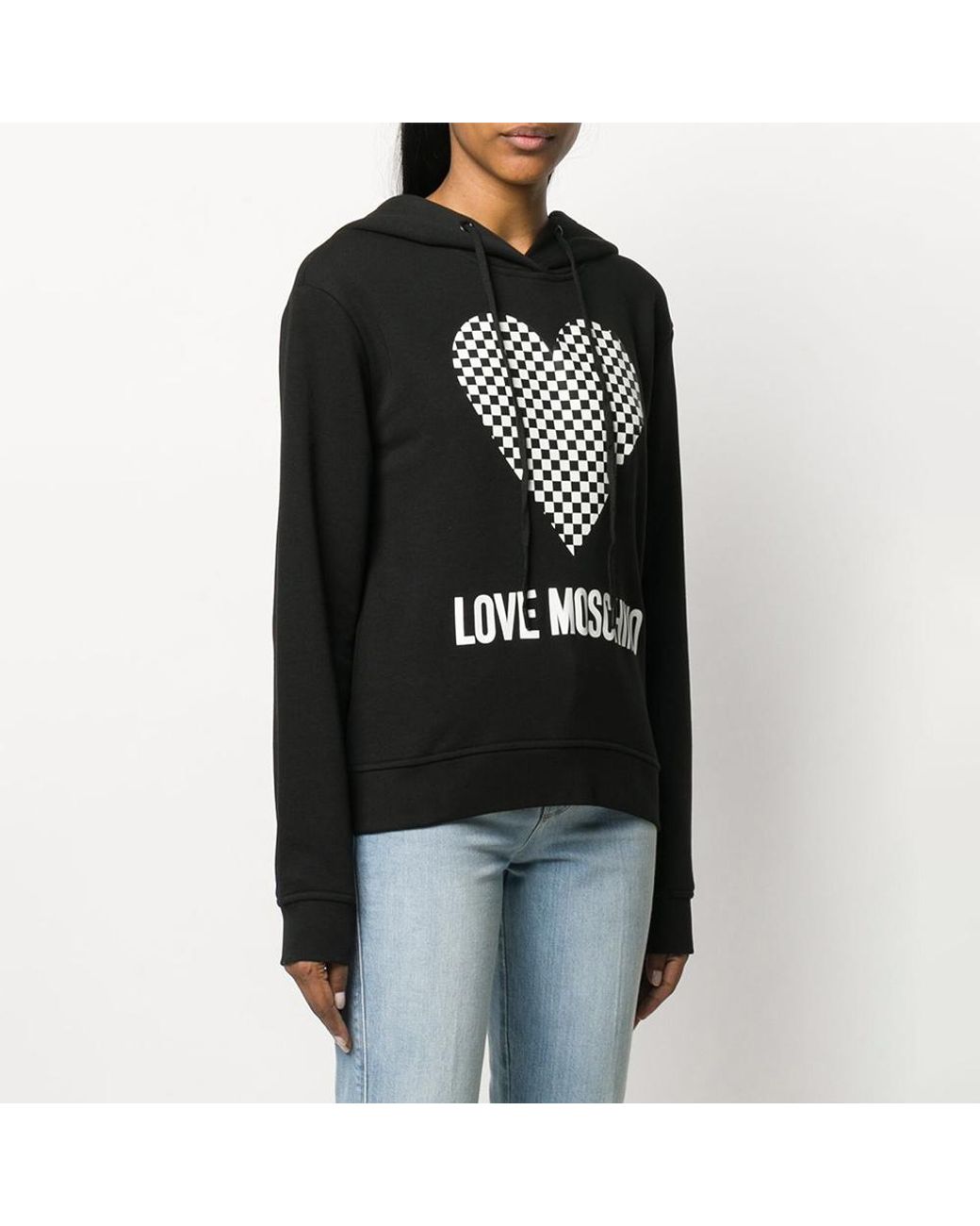 Moschino Black Logo Hooded Sweater
