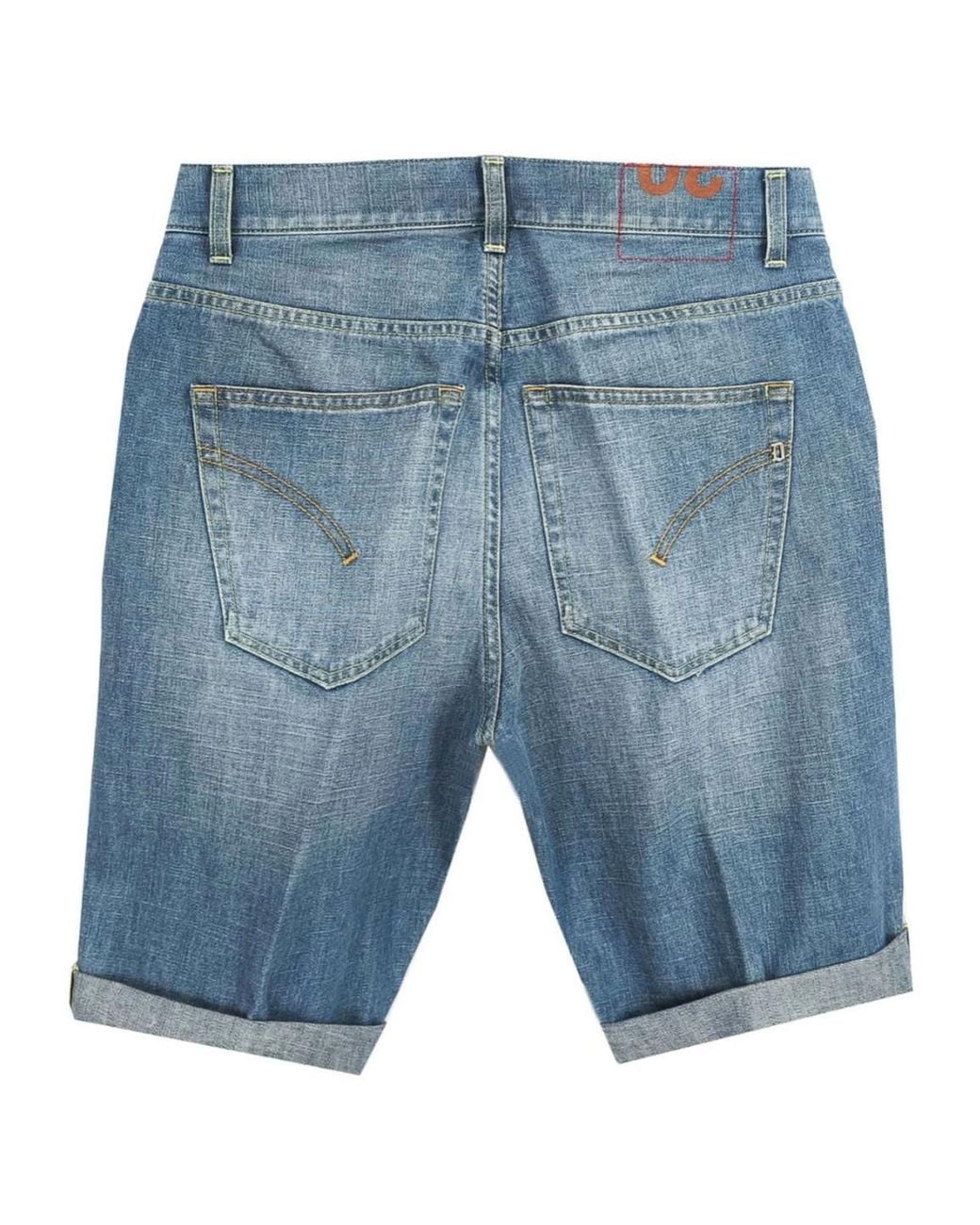 Dondup Blue Logo Detail Denim Shorts for men