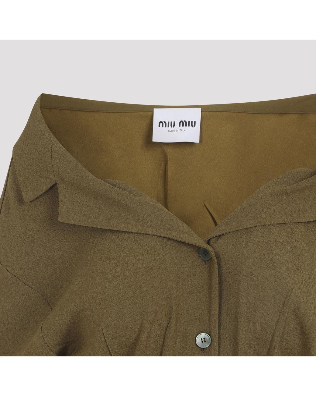 Miu Miu Green Sablé Dress