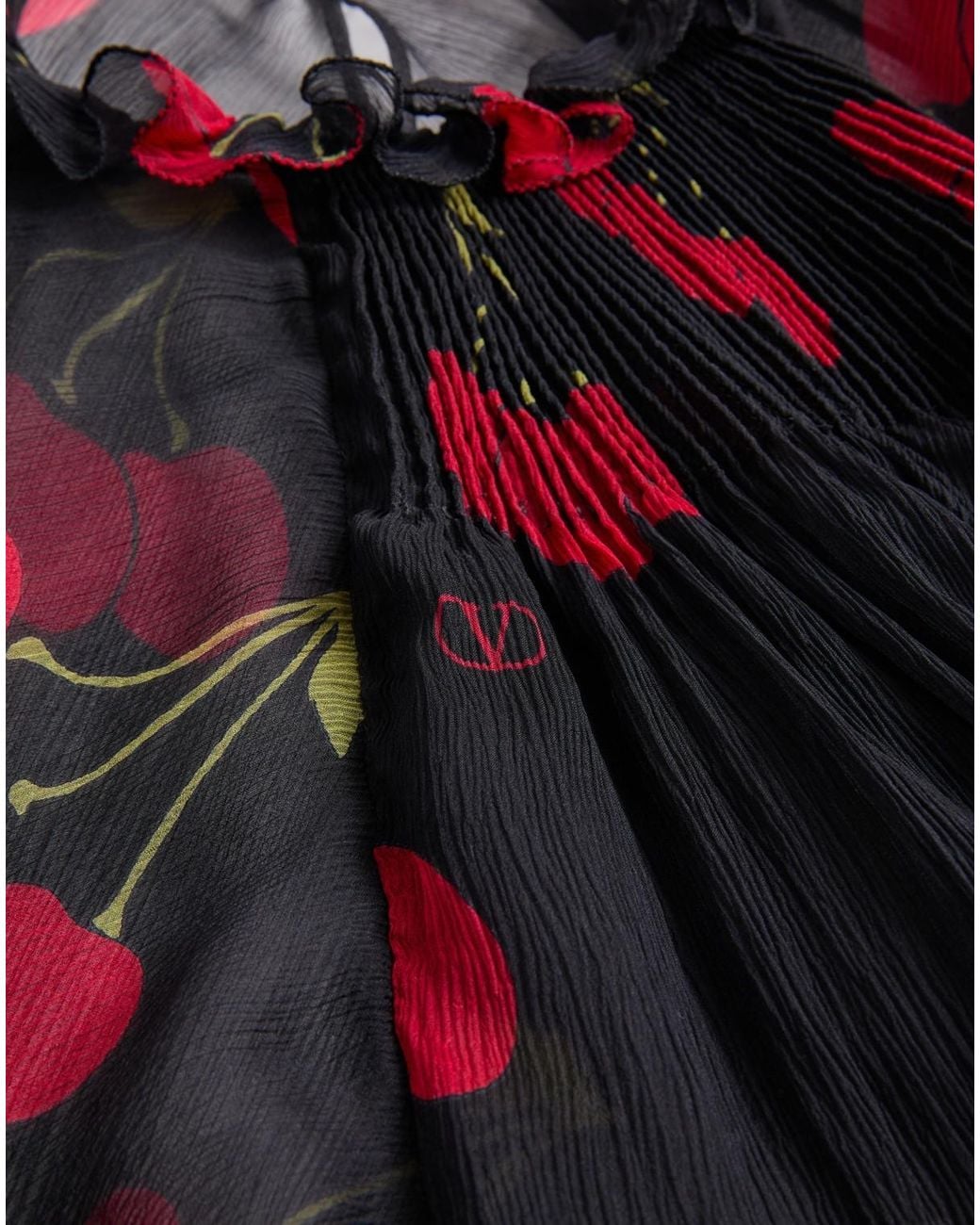 Valentino Red Long Sleeve Dress