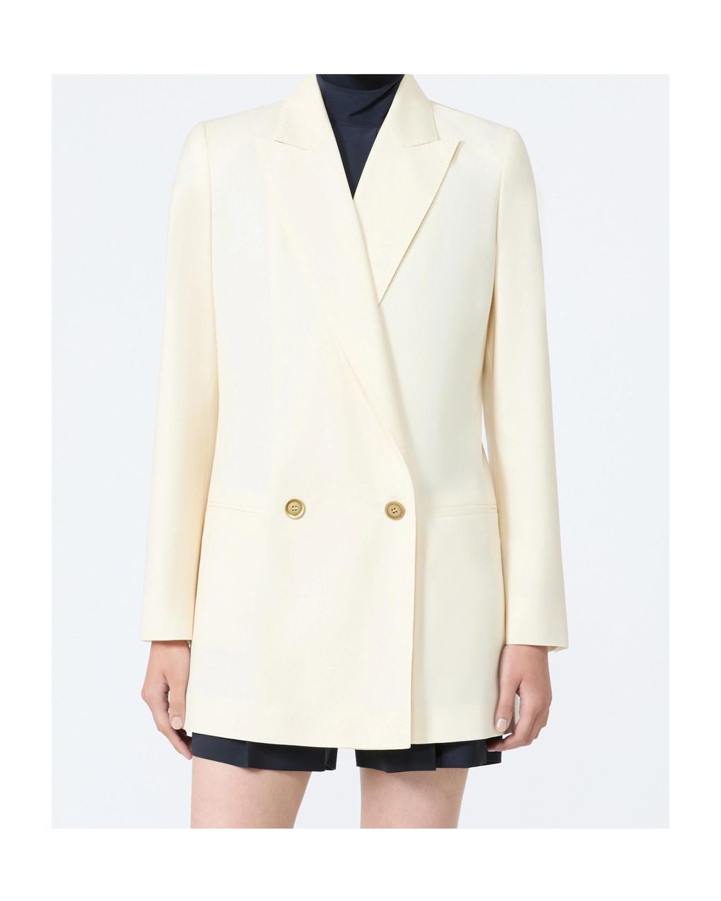 Max Mara White Virgin Wool Blazer