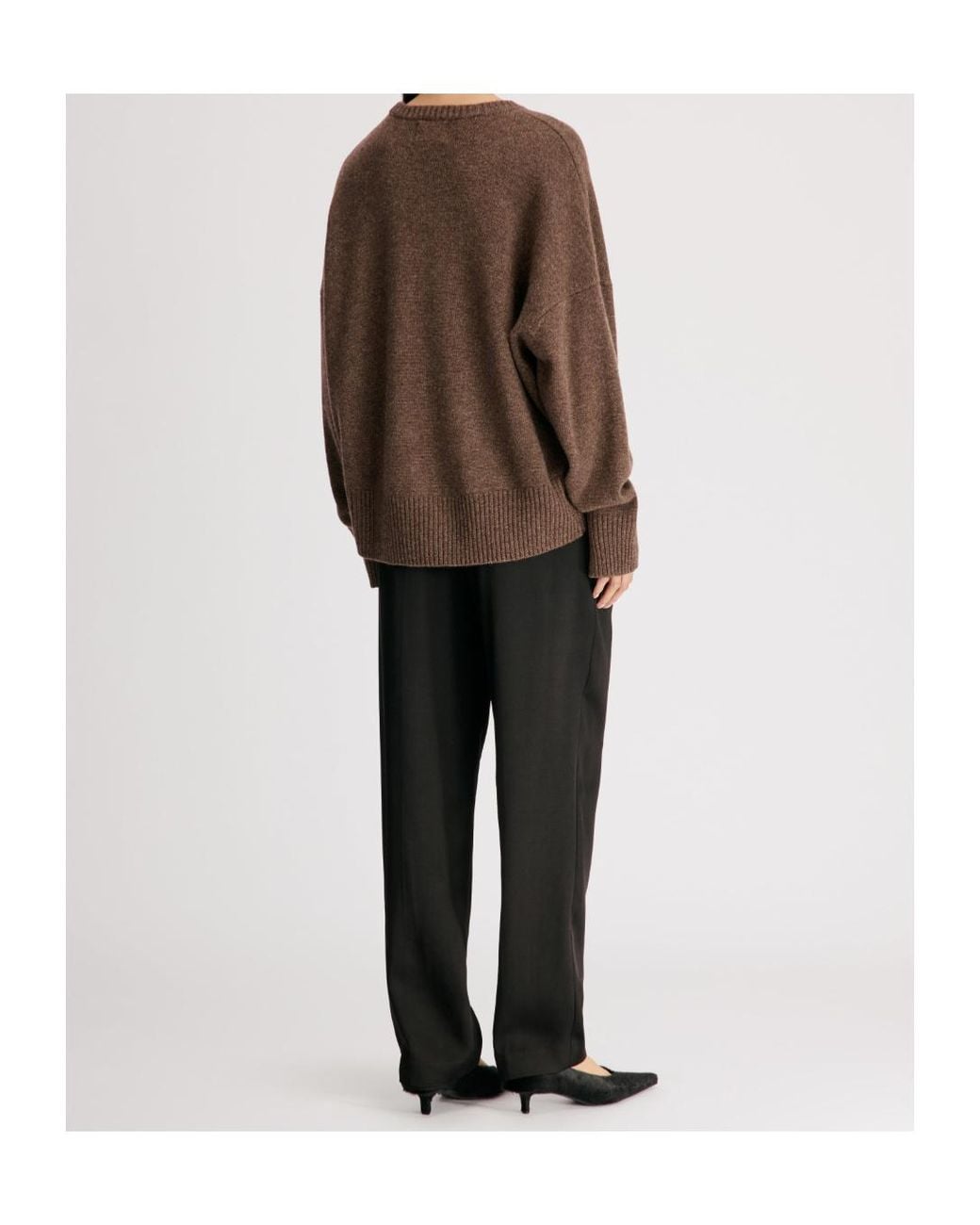 Loulou de Saison Brown Anton Crewneck Knitted Jumper