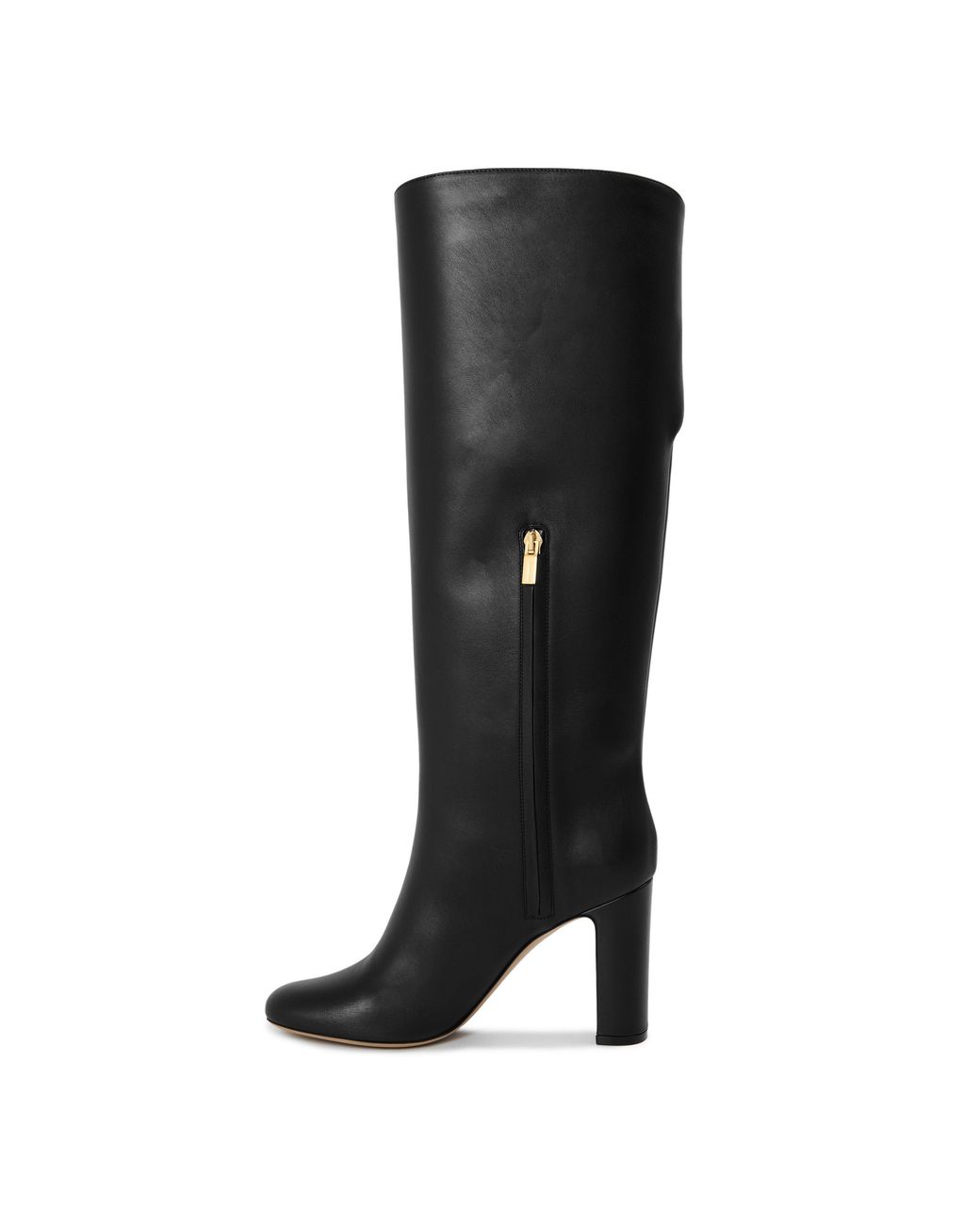 Ferragamo Black Leather Kneehigh Boot