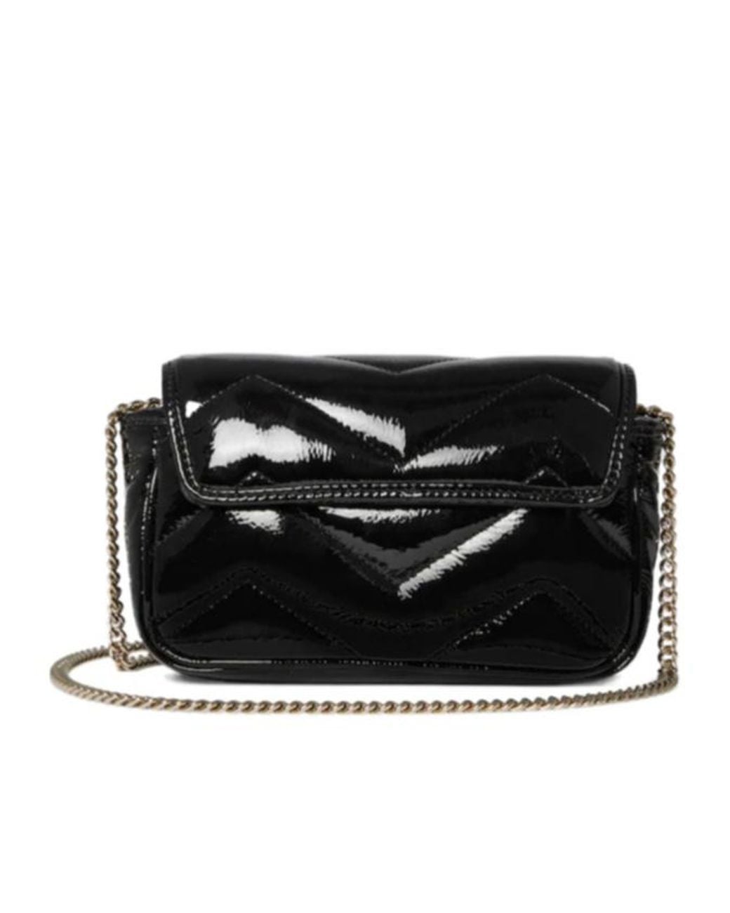 Gucci Black Gg Marmont Leather Mini Bag