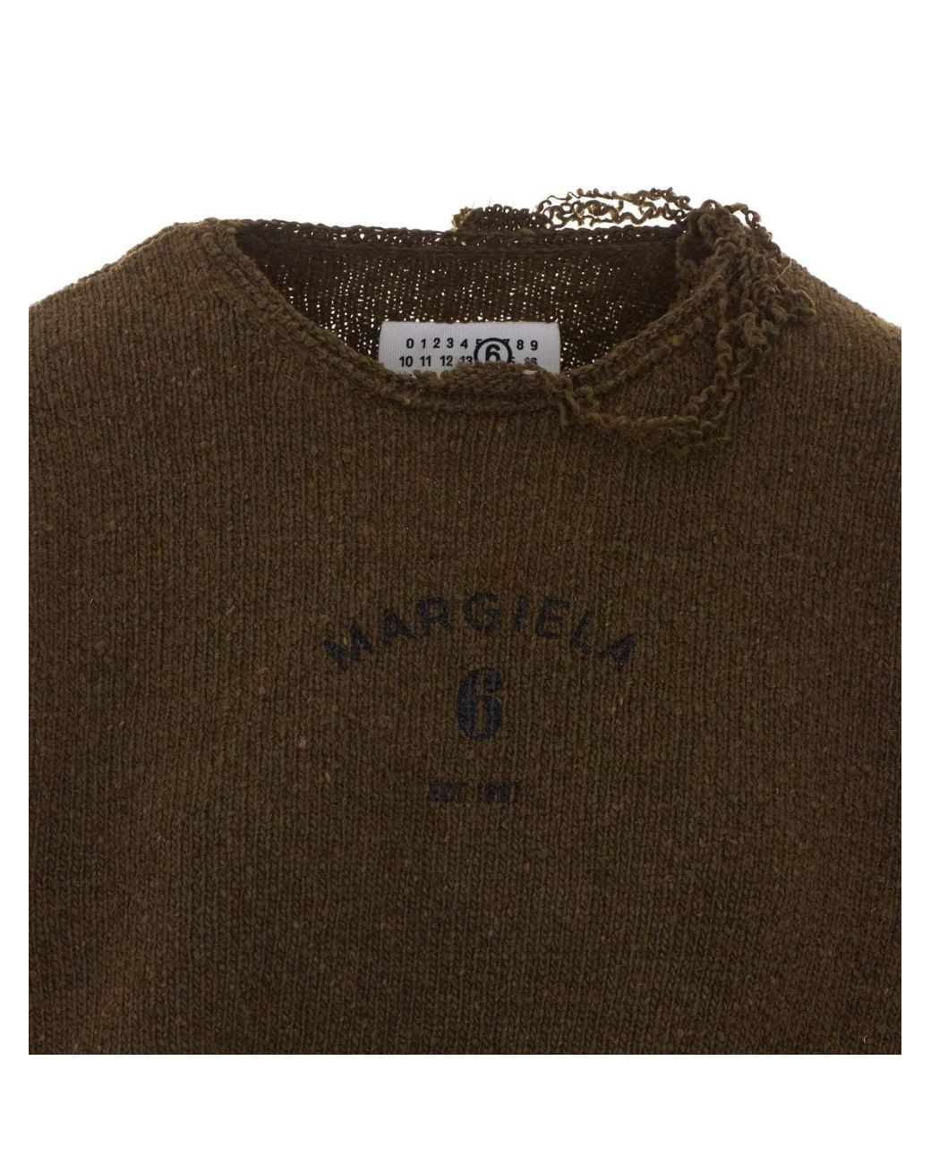 MM6 by Maison Margiela Brown Knit Jumper