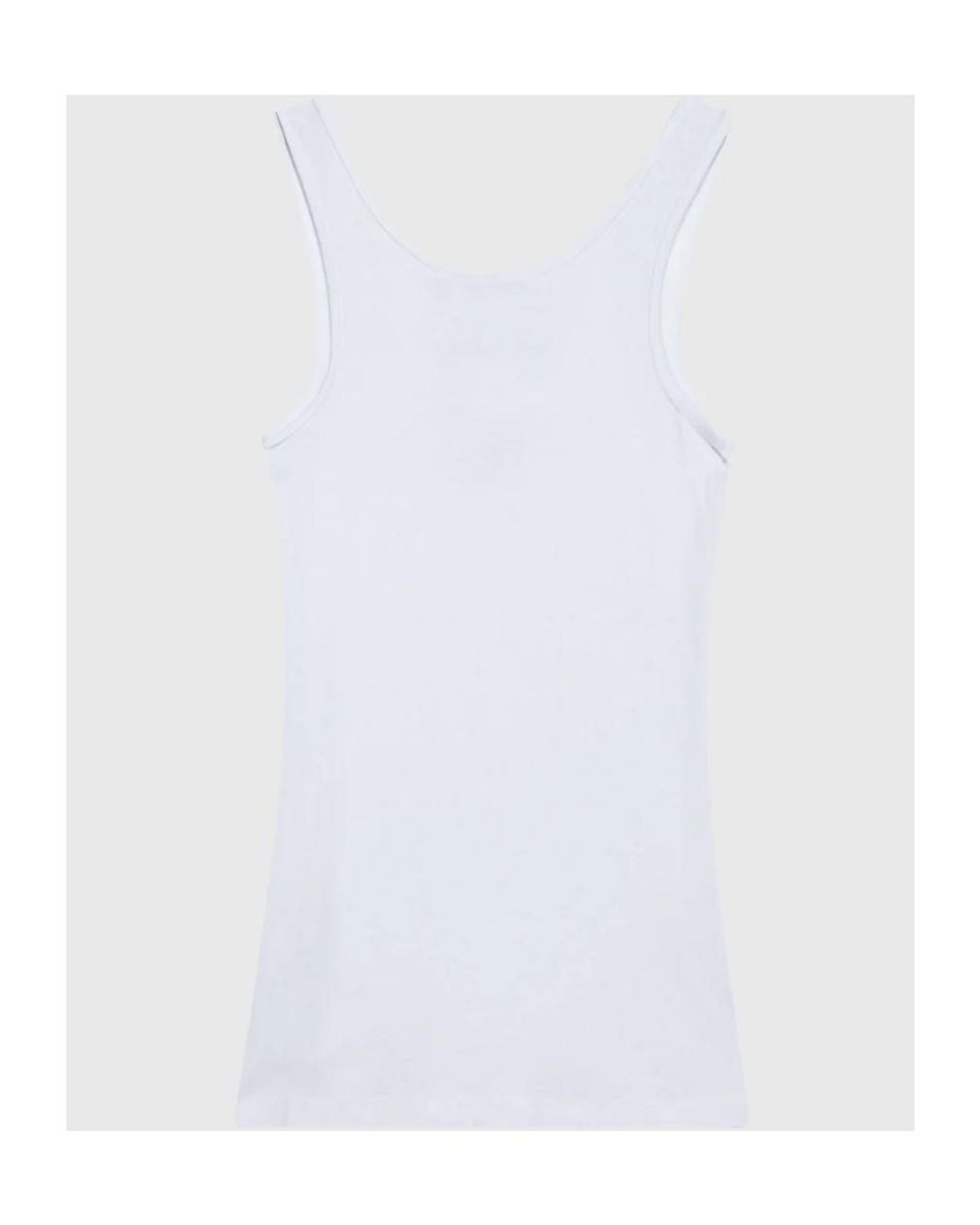 James Perse White Wide Strap Vest