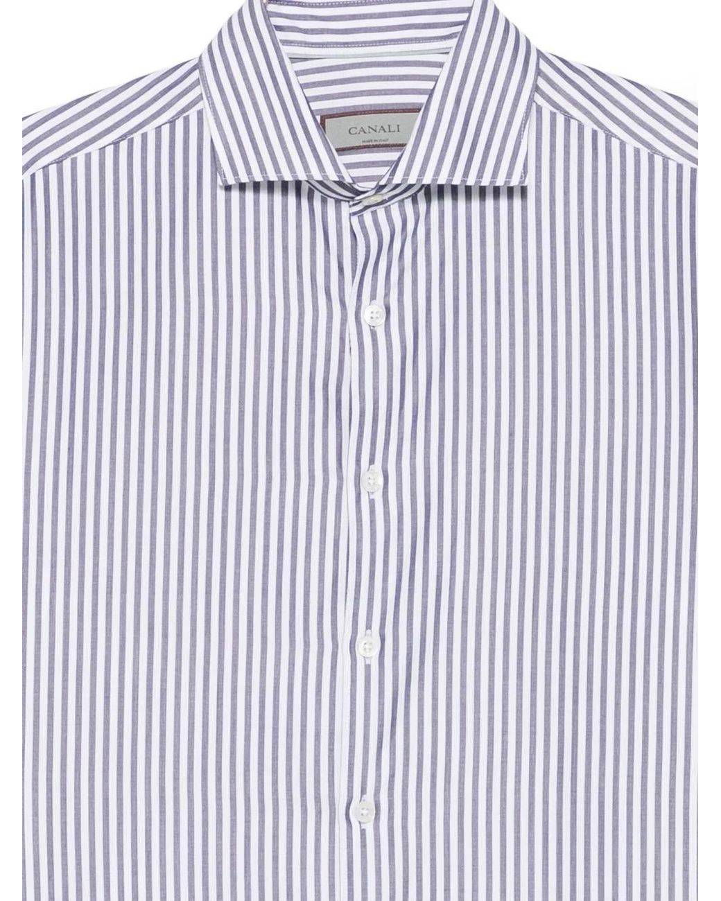 Canali Purple Striped Shirt for men