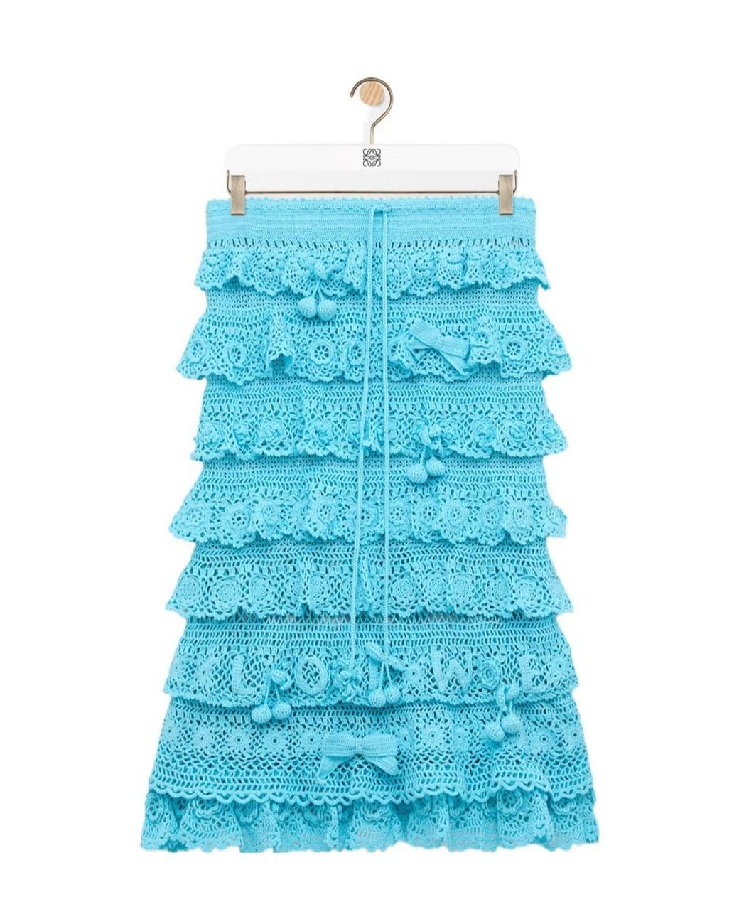 Loewe Blue Mid-Waisted Skirt