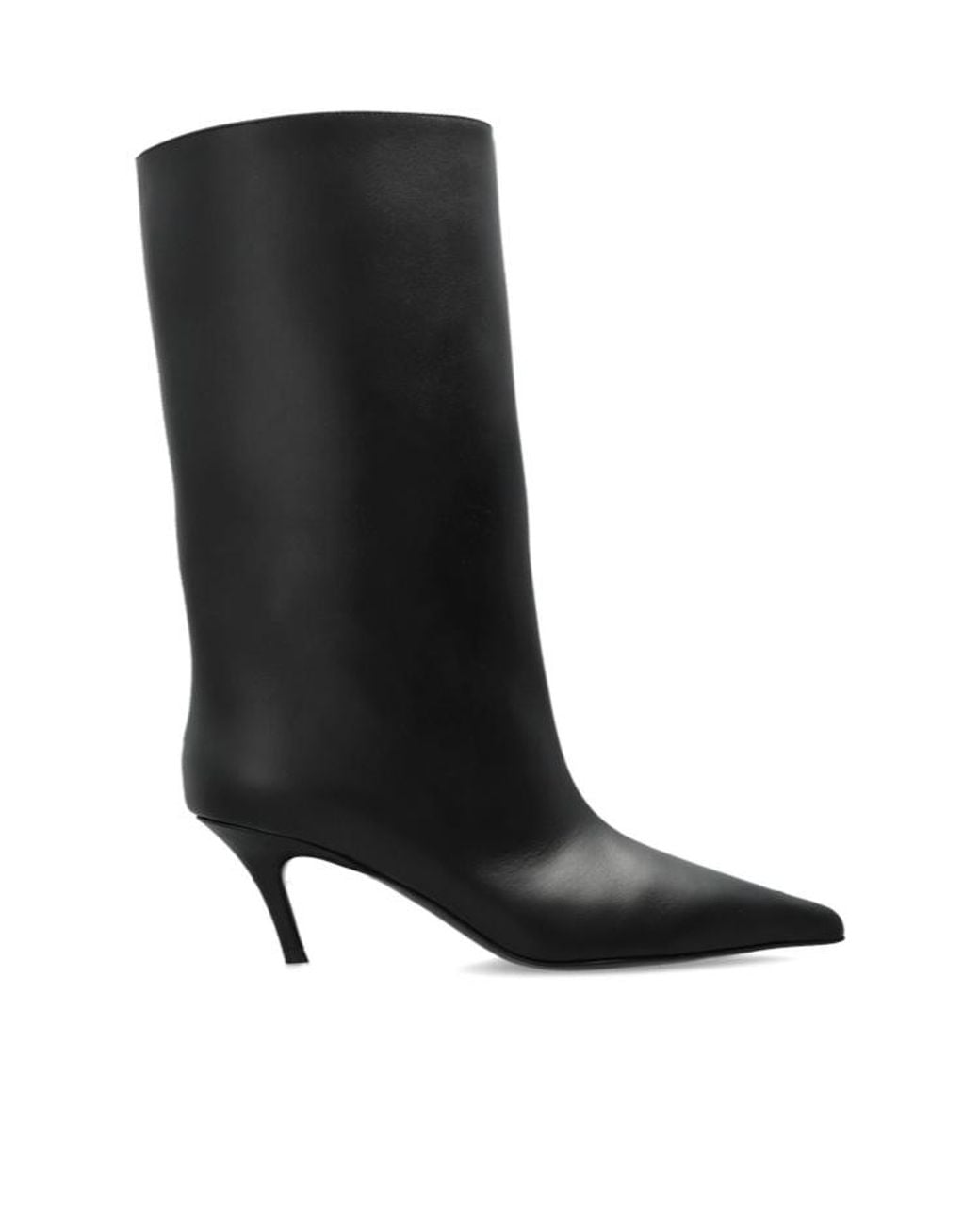 AMINA MUADDI Black Fiona Pointed-Toe Ankle Boots