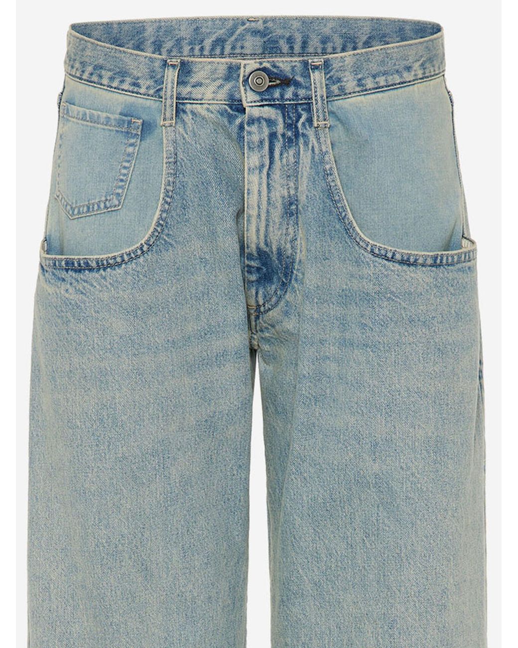 Maison Margiela Blue Wide-Leg Jeans